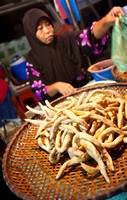 An odd deep-fried something in a local market, Langkawi, Malaysia