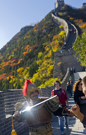 Traditional costume, The Great Wall of China, Beijing, China