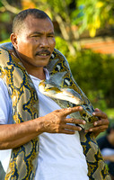 Snake handler, Bai, Indonesia