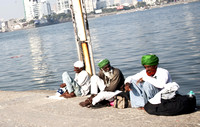 Locals at Haji Ali Dargah, Mumbai, India