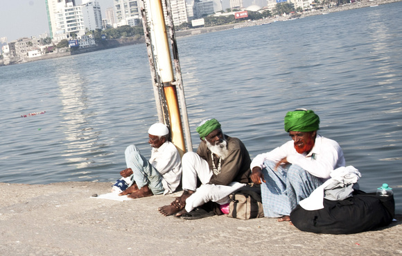 Locals at Haji Ali Dargah, Mumbai, India
