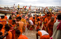Shiva Festival devotees, Varanasi, India