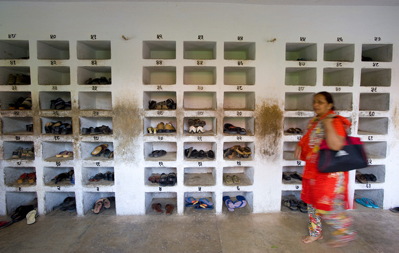 Leave your shoes at the door, New Vishwanath Temple, Varanasi, India