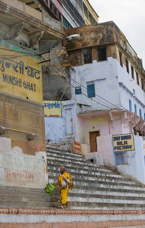 On the Ganges steps, Varanasi, India