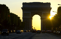 The Arc de Triomphe along the Champs-Élysées, Paris, France